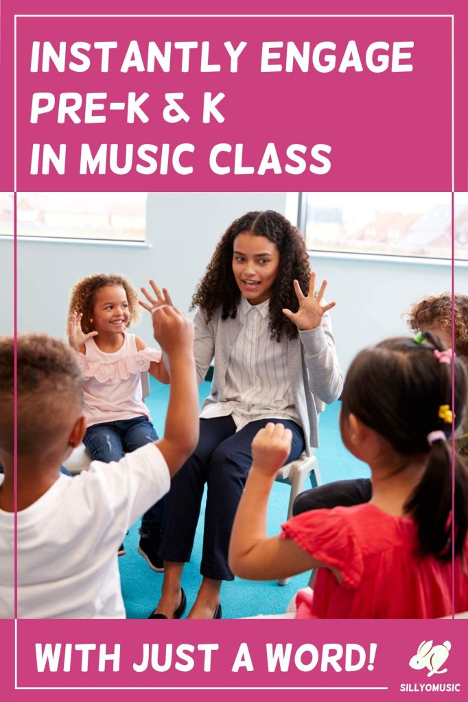 Do you know the trick to having instant enagement in from your primary students in music class? All you have to do is change a word to the song or rhyme used in your elementary music lessons!