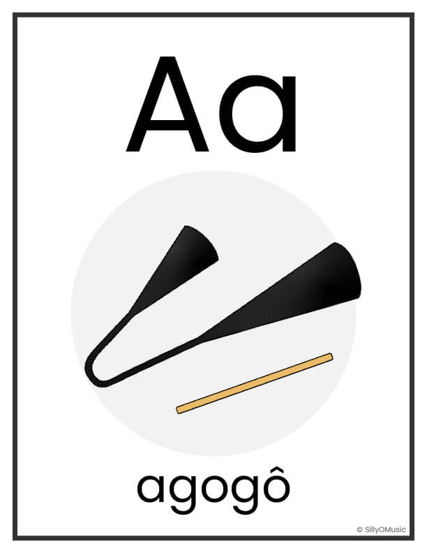 Musical Instrument Alphabet Posters - Black and Gray Classroom Decor for the Music Classroom - Image 2