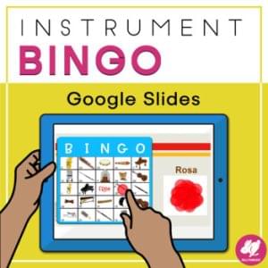 Music Bingo - Instrument Families of the Orchestra Bingo - GOOGLE SLIDES Game