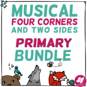 Music Four Corners Primary Game Bundle: Musical Opposites and 4 Voices